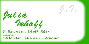 julia imhoff business card
